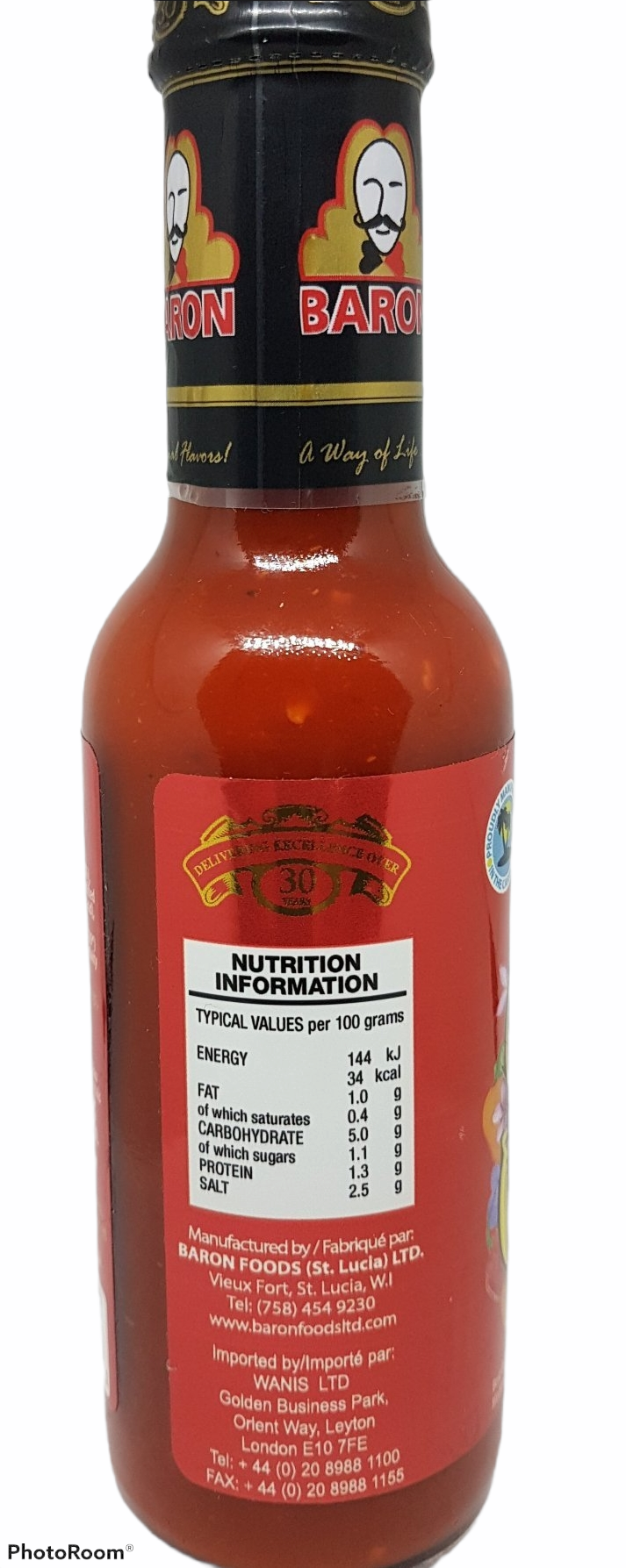 Baron Blazing Hot Sauce 2x155g