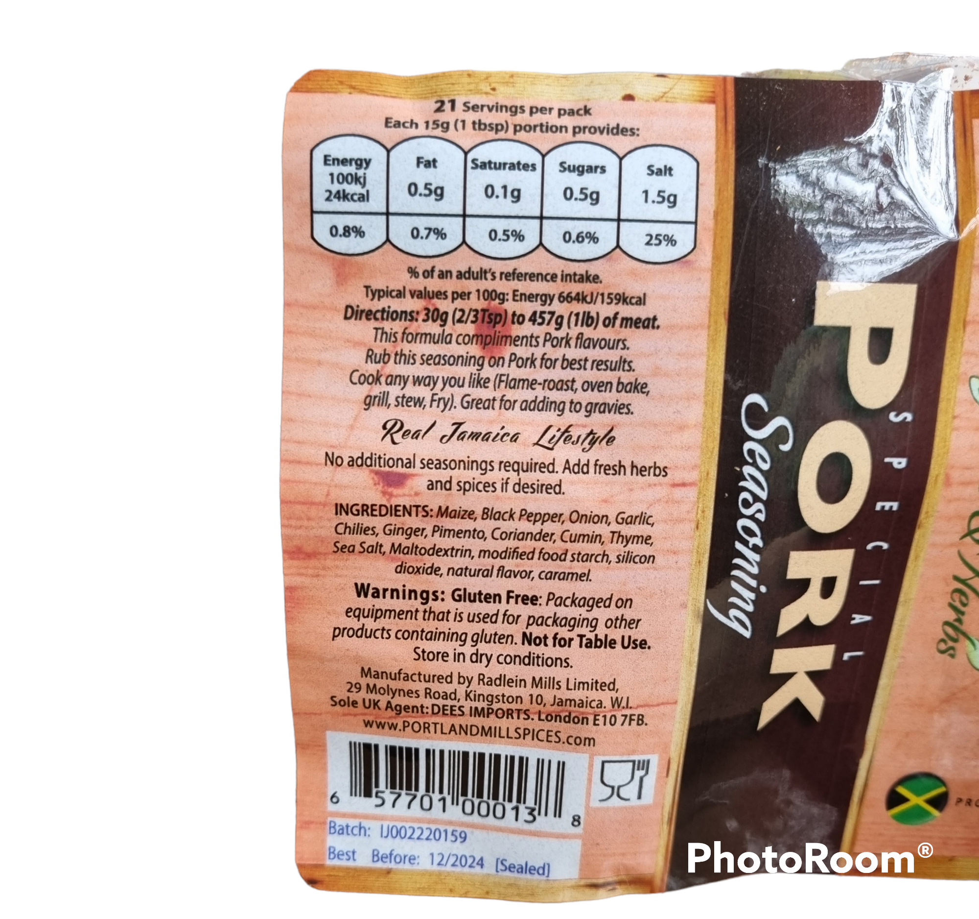 Portland Mills Pork Seasoning  1x250g