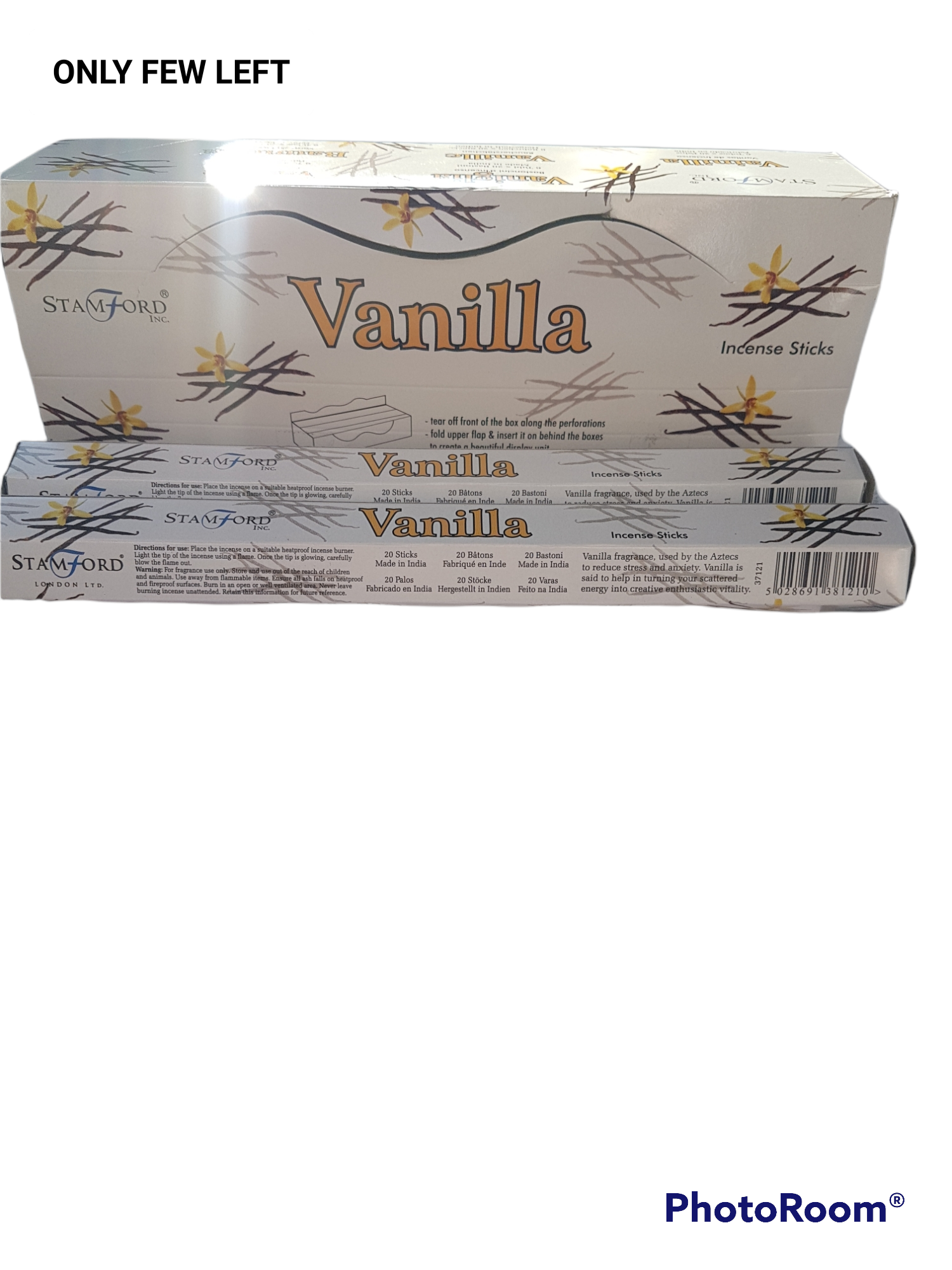 Stamford  Vanilla Incense Sticks  1  x6packsx20sticks