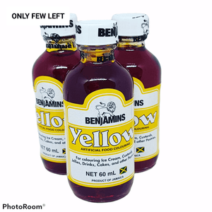 Benjamins Yellow Food Colouring 3x60ml